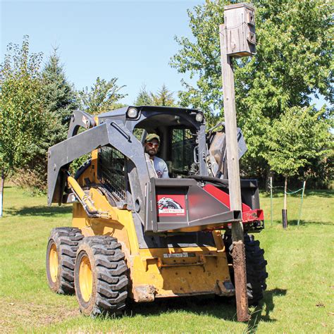 used skid steer tree puller|tree removal skid steer attachments.